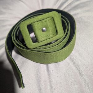 Green Fabric Slide Belt